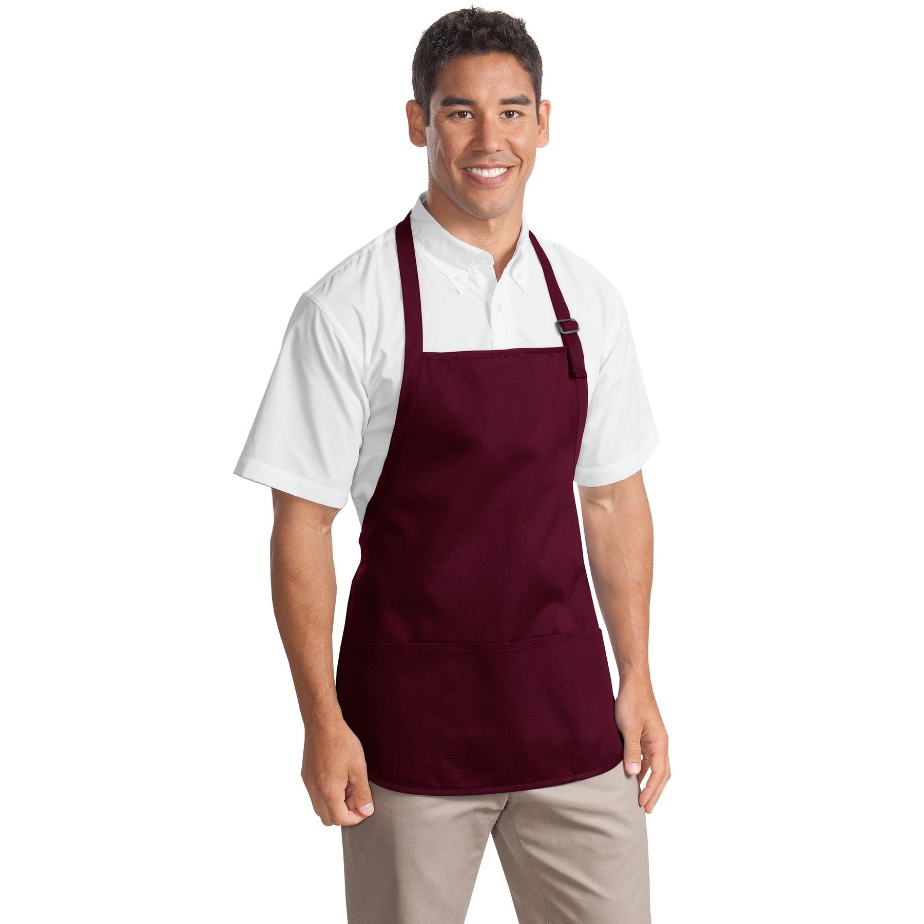 Port Authority-Port Authority® Medium-Length Apron with Pouch Pockets. A510-MedTech-3